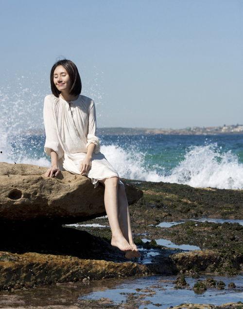 明星海边写真,海边写真集锦